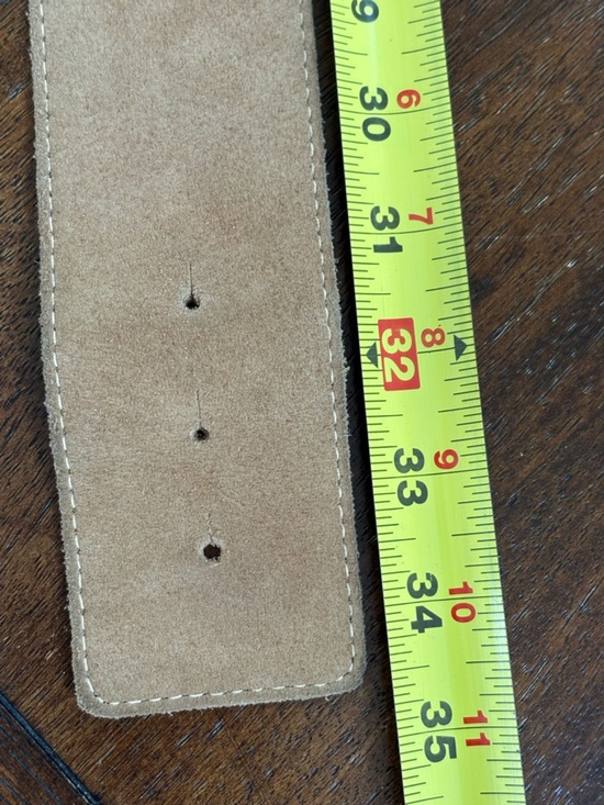 Bebe Open Circles Suede Waist Belt Women M/L Brown Genuine Leather  Boho main image 5